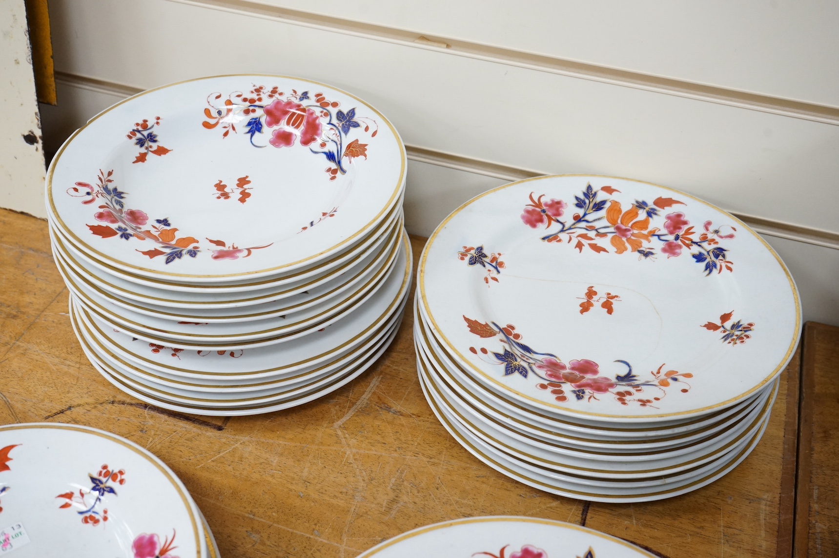 A Flight, Barr and Barr Worcester part dinner service, largest 31cm wide. Condition - varies